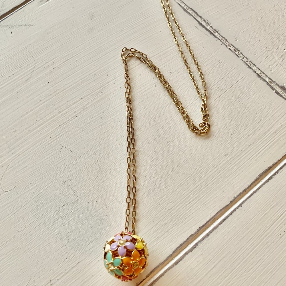 J. Crew Flower Ball Necklace